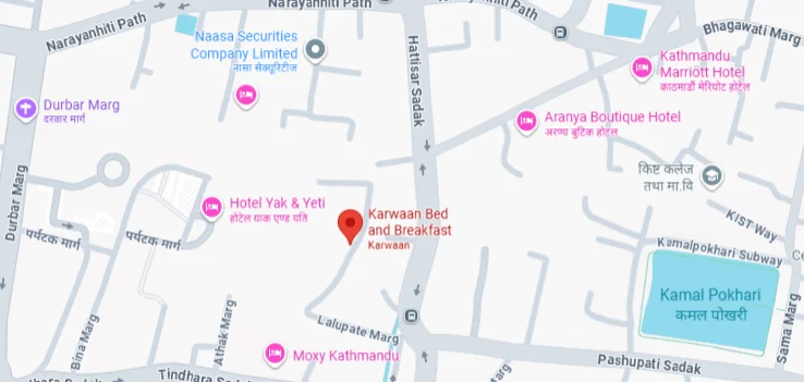 The Karwaan Experience: What a Family-Run Bed and Breakfast in Kathmandu Really Feels Like Karwaan Nepal Location for Karwaan Bed and Breakfast in Kathmandu